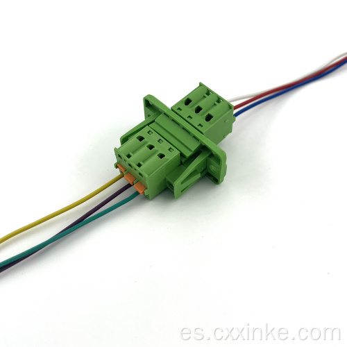 Conjunión de tope sin soldadura montado en la pared 2EdgWC-5.08 mm Terminal de cableado encaprobable de tipos de tipos de primavera